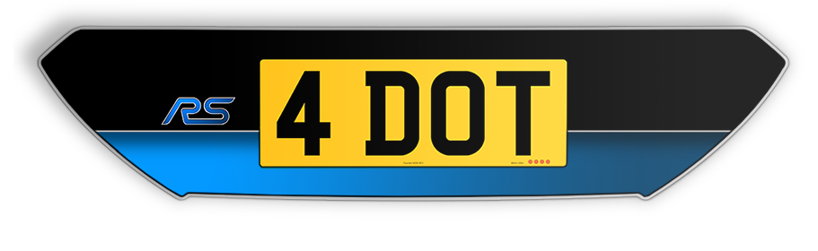 Ford Focus RS Number Plates Set 1