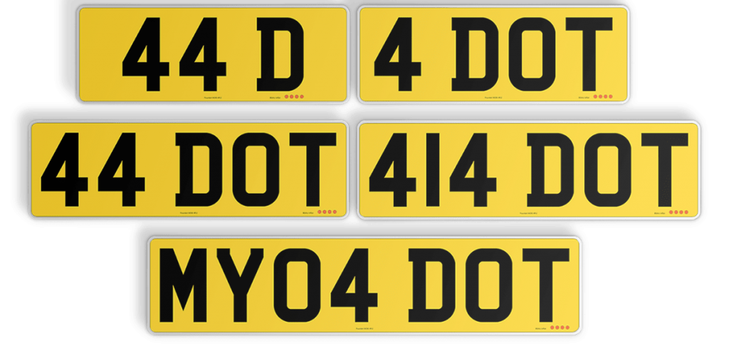 varying width numberplates
