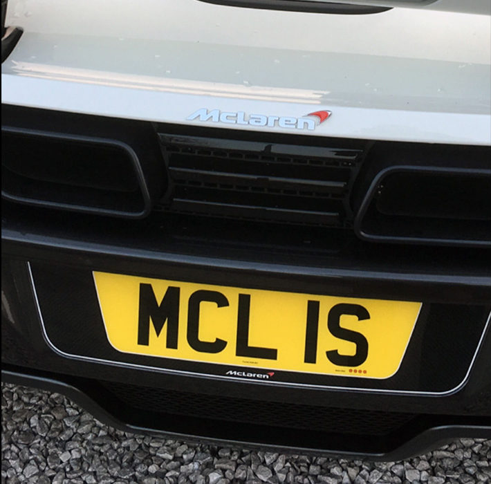 shaped number plate