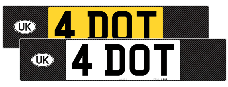Universal Custom Number Plate Set