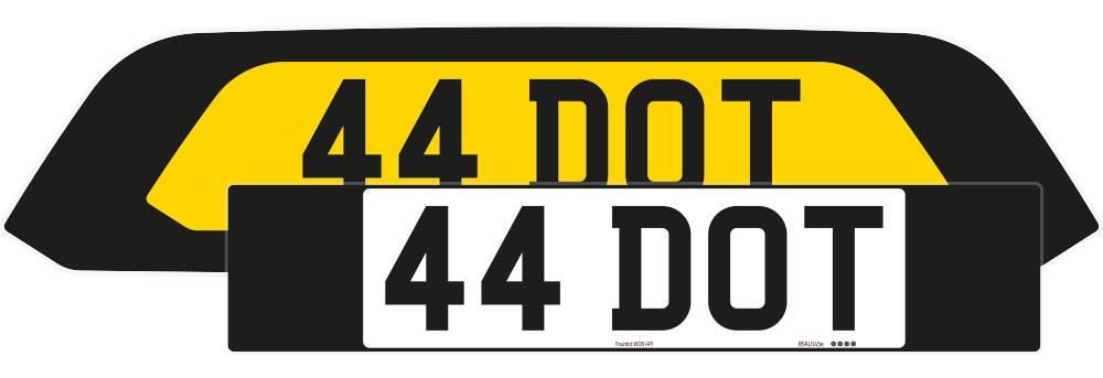Porsche Cayman 718 Black Signature & Classic Plate Set